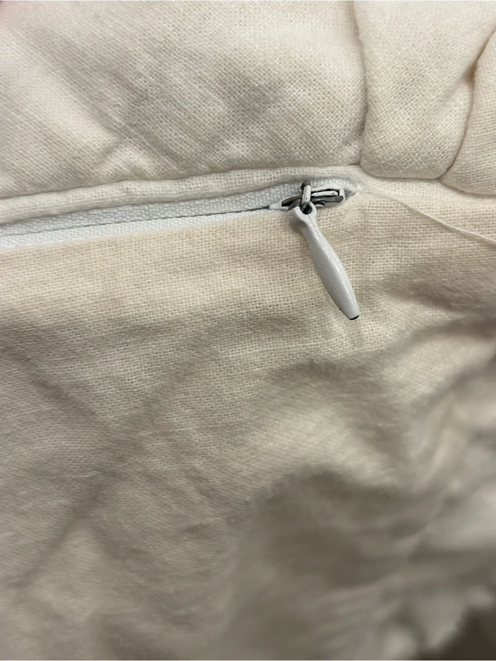 Shabby Chic Off White Linen Blend 30x26 Pillow Case